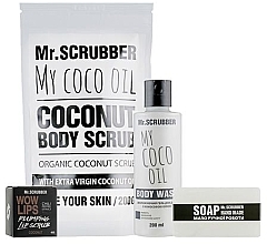 Korperpflege-Set - Mr.Scrubber Coconut Beauty Box (Körperpeeling 200 g + Duschgel 200 ml + Lippenpeeling 40 g + Seife 100 g) — Bild N1