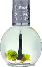 Nagel- und Nagelhautöl mit Blumen Zuckermelone - Silcare Cuticle Oil Melon Light Green — Bild N1