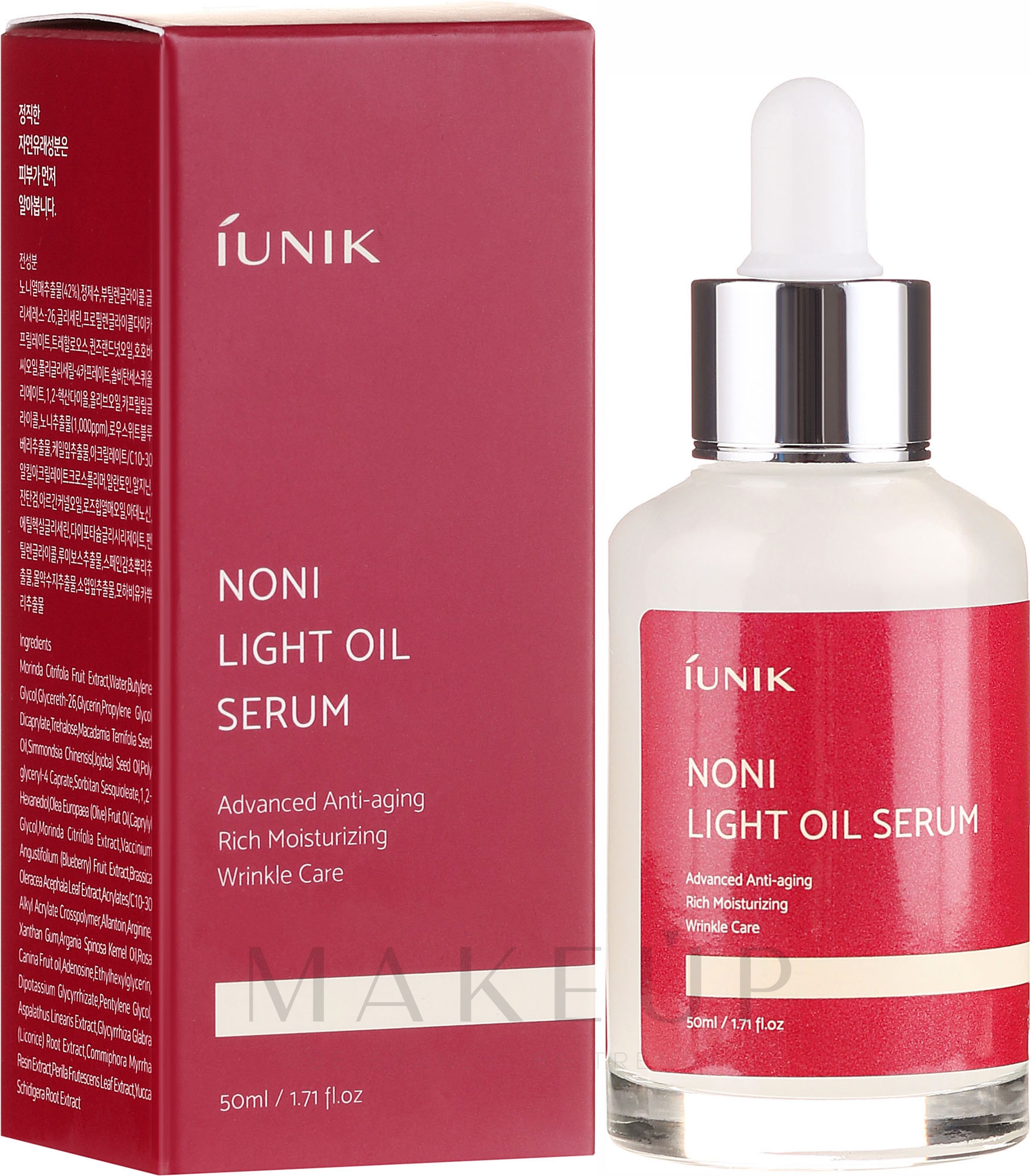 Mildes Ölserum für das Gesicht - iUNIK Noni Light Oil Serum — Bild 50 ml