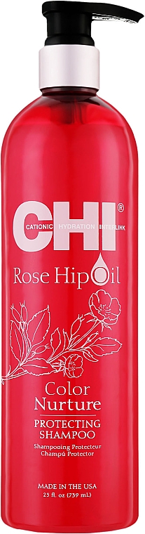 Shampoo mit Hagebuttenöl und Keratin - CHI Rose Hip Oil Shampoo — Bild N5