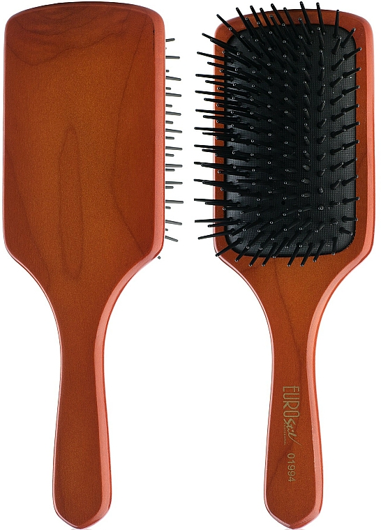 Massage-Haarbürste aus Holz 00590 Quadrat - Eurostil Paddle Brush — Bild N1