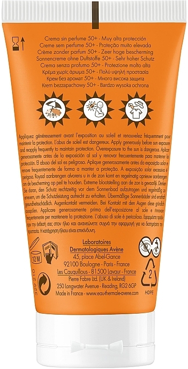 Sonnencreme für trockene Haut - Avene Tres Haute Protection SPF50+ — Bild N2