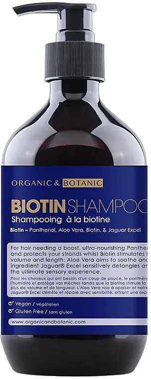 Haarshampoo mit Biotin - Organic & Botanic Biotin Shampoo — Bild N1