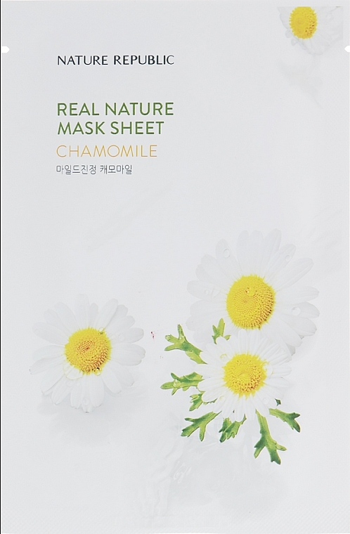 Tuchmaske für das Gesicht mit Kamillenextrakt - Nature Republic Real Nature Mask Sheet Chamomile — Bild N1