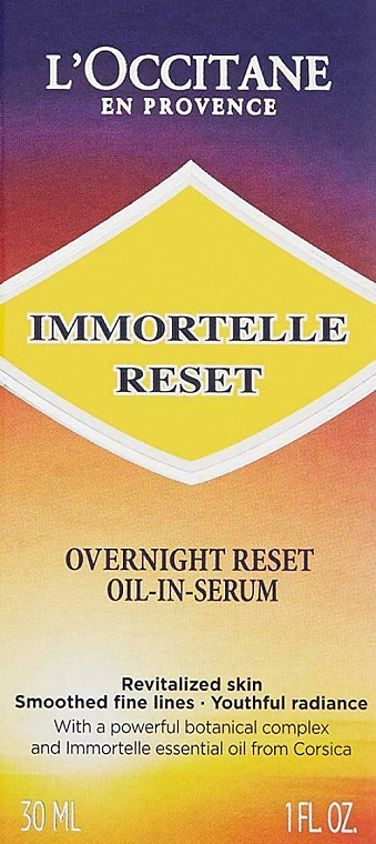 Nachtelixier für das Gesicht - L'Occitane Immortelle Overnight Reset Oil-In-Serum — Bild N2