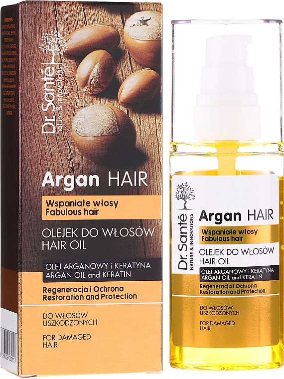 Regenerierendes und schützendes Haaröl mit Argan & Keratin - Dr. Sante Argan Hair