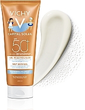 Wasserfestes Sonnenschutzgel für Gesicht und Körper für empfindliche Kinderhaut SPF 50+ - Vichy Capital Soleil Wet Skin Gel — Bild N2