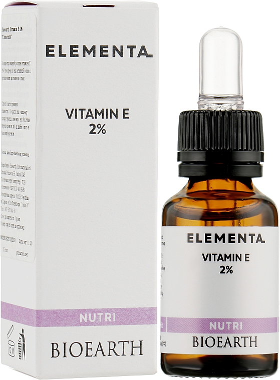 Pflegendes Gesichtsserum - Bioearth Elementa Nutri Vitamin E 2% — Bild N2