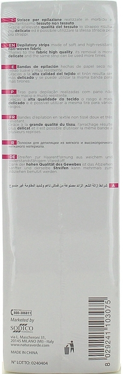 Enthaarungsstreifen - Naturaverde Pro Depilatory Strips Non Woven Fabric  — Bild N1