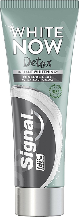 Aufhellende Zahnpasta mit Aktivkohle - Signal White Now Detox Toothpaste — Bild N1