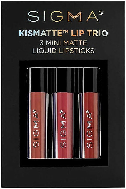 Lippenstift-Set - Sigma Beauty Kismatte Lip Trio (Lippenstift 3x1.4g) — Bild N1