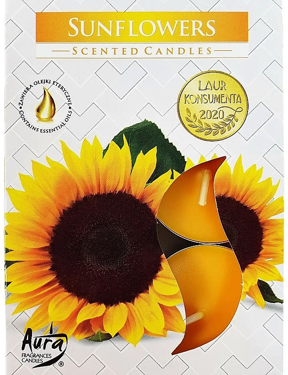 Teekerzen-Set - Bispol Sunflower Scented Candles — Bild N1