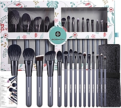 Düfte, Parfümerie und Kosmetik Make-up Pinselset 15-tlg. - Eigshow Beauty Eigshow Makeup Brush Kit In Gift Box Agate Grey