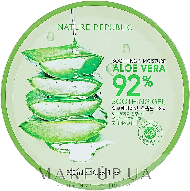 Beruhigendes Aloe-Gel für Gesicht und Körper - Nature Republic Soothing & Moisture Aloe Vera 92% Soothing Gel — Bild N3