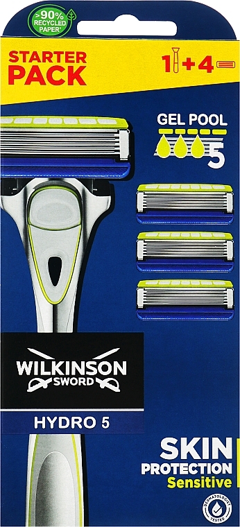 Rasierer mit 4 Ersatzklingen - Wilkinson Sword Hydro 5 Skin Protection Sensitive — Bild N1