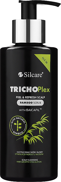 Tiefenreinigendes und Haarwachstum stimulierendes Kopfhautpeeling mit Bambusschleifpartikeln - Silcare TrichoPlex Peel&Refresh Scalp Bamboo Scrub — Bild N1