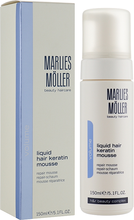 Regenerierende Haarmousse für mehr Volumen mit Keratin - Marlies Moller Volume Liquid Hair Keratin Mousse — Bild N4