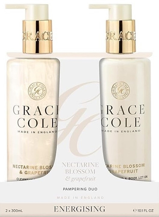 Set - Grace Cole Nectarine Blossom & Grapefruit Hand Care Duo Set (h/wash/300ml + h/lot/300ml) — Bild N1