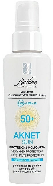 Sonnenschutzcreme für Problemhaut SPF 50+ - BioNike Aknet Sun Spf 50+ Very High Protection — Bild N1