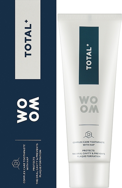 Aufhellende erfrischende antibakterielle Zahnpasta - Woom Total+ Comprehensive Care Toothpaste — Bild N2