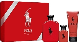 Düfte, Parfümerie und Kosmetik Ralph Lauren Polo Red  - Duftset (Eau de Toilette 125ml + Eau de Toilette 40ml + After Shave Balsam 50ml) 