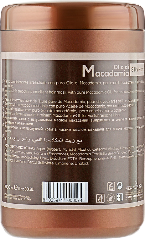 Maske mit Macadamiaöl - Kleral System Olio Di Macadamia Silky Mask — Bild N6