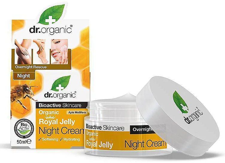 Nachtcreme für das Gesicht mit Gelée Royale - Dr. Organic Bioactive Skincare Royal Jelly Night Cream — Bild N1