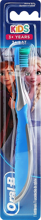 Kinderzahnbürste extra weich 3-5 Jahre Frozen Elsa blau-grau - Oral-B Kids — Bild N1