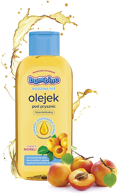 Duschöl mit Aprikosenduft für empfindliche und atopische Haut - Bambino Family Shower Oil — Foto N4