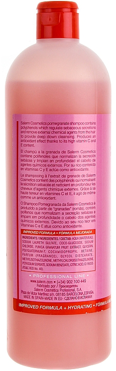 Shampoo mit Granatapfelextrakt - Salerm Pomegranate Shampoo  — Bild N2