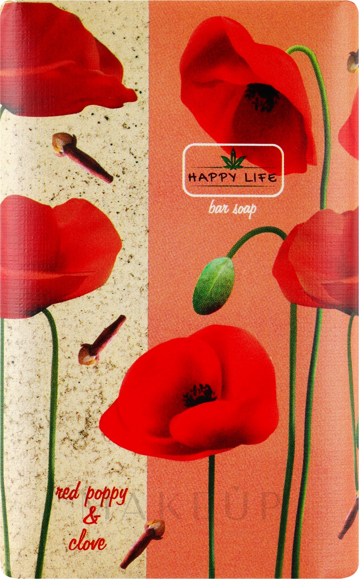 Feste Seife Roter Mohn und Nelke - Happy Life — Bild 180 g