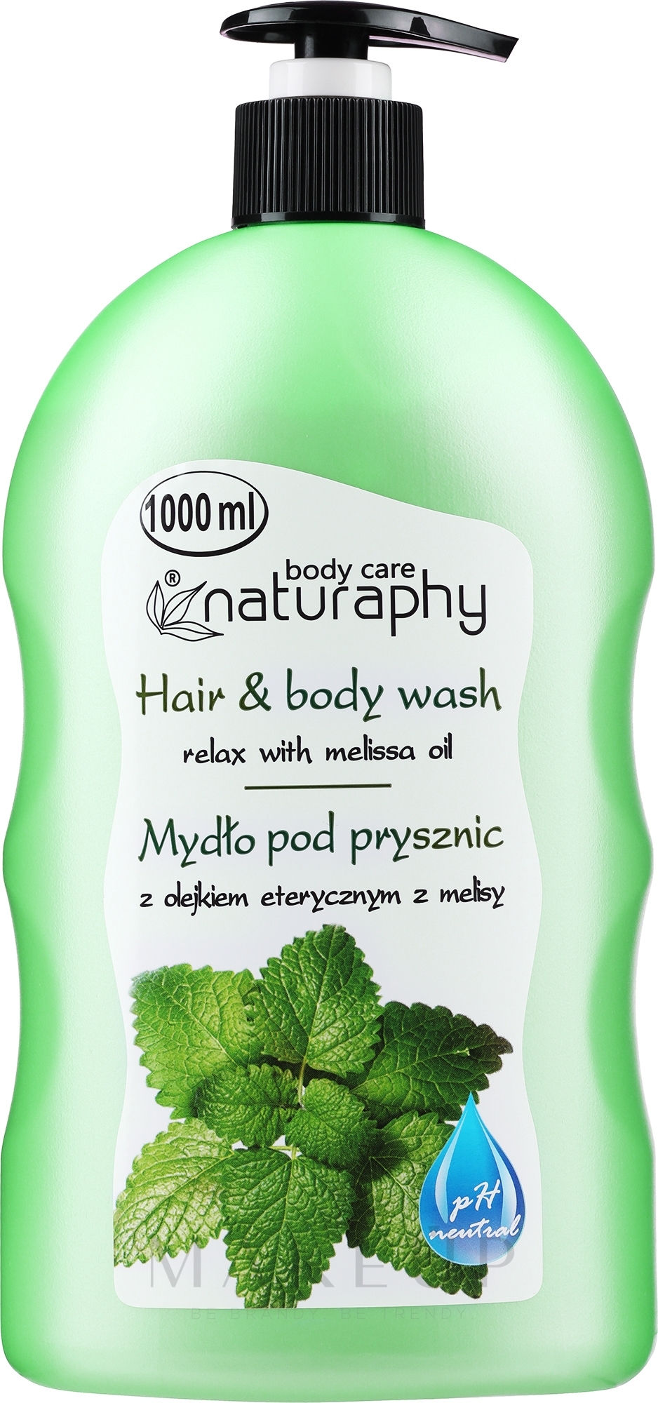 2in1 Shampoo und Duschgel mit Melissaöl - Naturaphy Hair & Body Wash With Melissa Oil — Bild 1000 ml