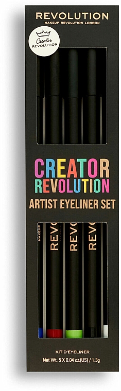 Set - Makeup Revolution Creator Revolution Artist Kohl Eyeliner Set (eyeliner/5x1.3g) — Bild N4