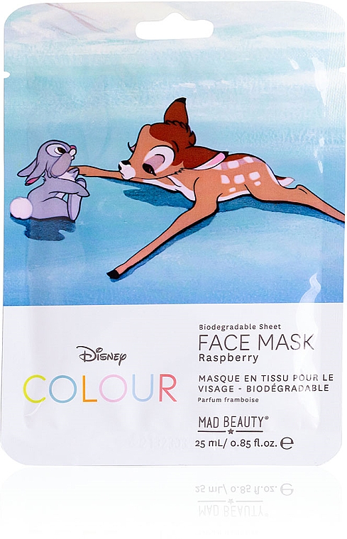 Gesichtsmaske Bambi - Mad Beauty Disney Colour Biodegradable Sheet Face Mask Raspberry — Bild N1