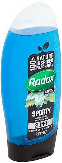 2in1 Duschgel und Shampoo mit Wasserminze und Meeresmineralien - Radox Men Feel Sporty 2in1 Shower Gel — Bild N2