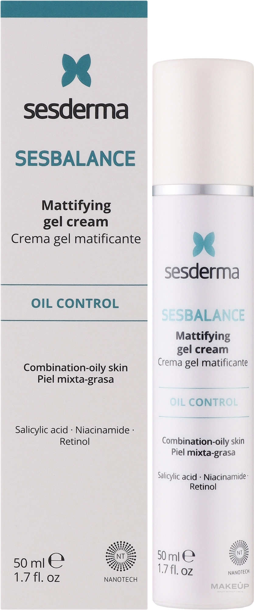 Creme-Gel für das Gesicht - SesDerma Laboratories Sesbalance Mattifying Gel Cream — Bild 50 ml