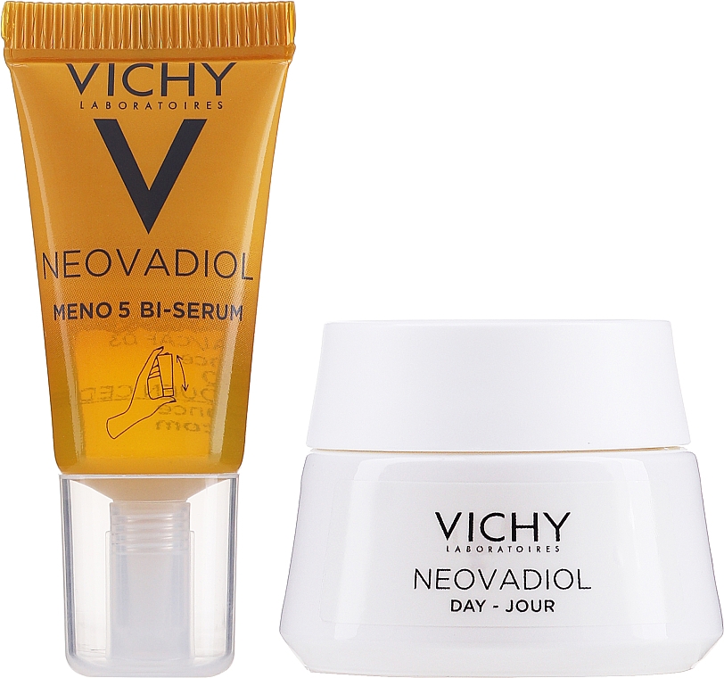 GESCHENK! Set in Kosmetiktasche - Vichy Neovadiol (Gesichtsserum 5ml + Gesichtscreme 15ml) — Bild N2