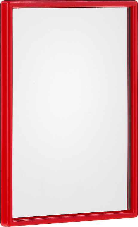 Rechteckiger Kompaktspiegel mit himbeerrotem Rahmen - Donegal Mirror — Bild N1