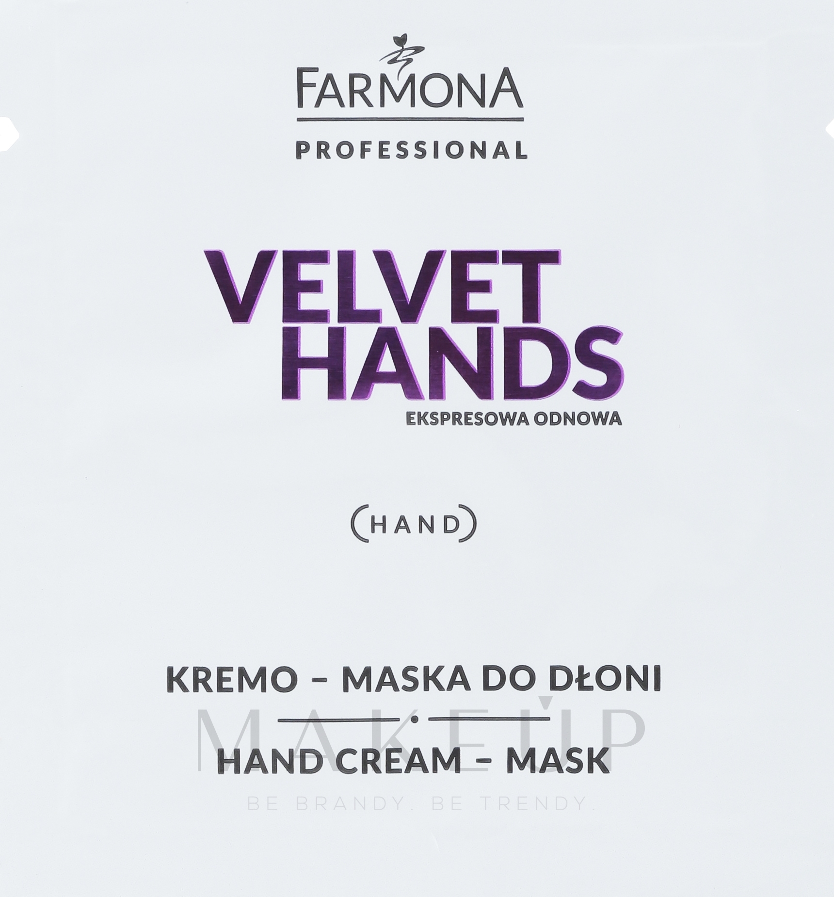 Creme-Maske für die Hände mit Lilie- und Fliederduft - Farmona Professional Velvet Hands Cream-Mask (Probe)  — Bild 2 ml