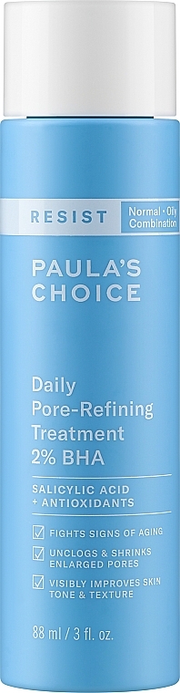 Porenverfeinerndes und reinigendes Tonikum - Paula's Choice Resist Daily Pore-Refining Treatment 2% BHA  — Bild N1