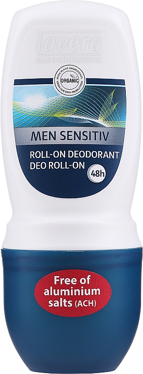 Deo Roll-On Antitranspirant für Männer - Lavera 48h Men Sensitiv Deo Roll-On — Bild N1