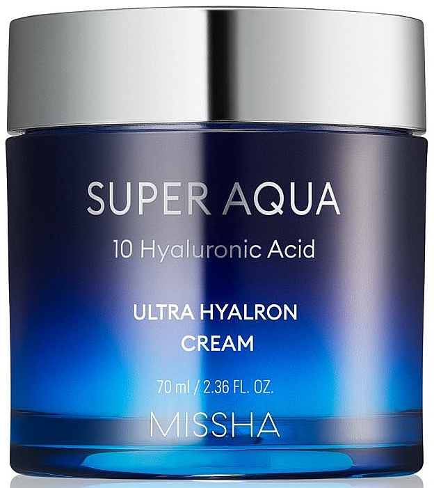Feuchtigkeitsspendende Gesichtscreme mit Hyaluronsäure - Missha Super Aqua Ultra Hyalron Cream — Bild N1