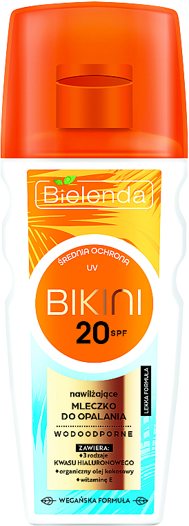 Feuchtigkeitsspendende Sonnenschutzlotion SPF 20 - Bielenda Bikini — Bild N1
