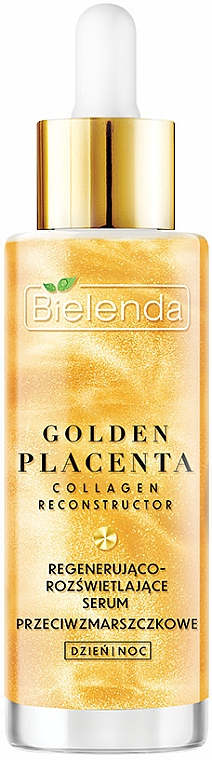 Regenerierendes Gesichtsserum gegen Falten mit Soja-Phytoplazenta und Kollagen - Bielenda Golden Placenta Collagen Reconstructor — Bild N2