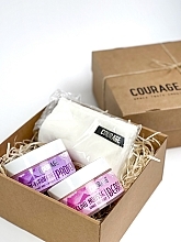 Düfte, Parfümerie und Kosmetik Set 05 Purpurrot - Courage Beauty Box (h/cr/300ml + peel/300ml + ass/2pcs)