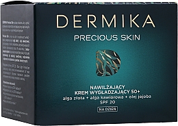 Feuchtigkeitsspendende und glättende Tagescreme für das Gesicht SPF 20 50+ - Dermika Precious Skin Day Cream 50 + SPF 20 — Bild N1