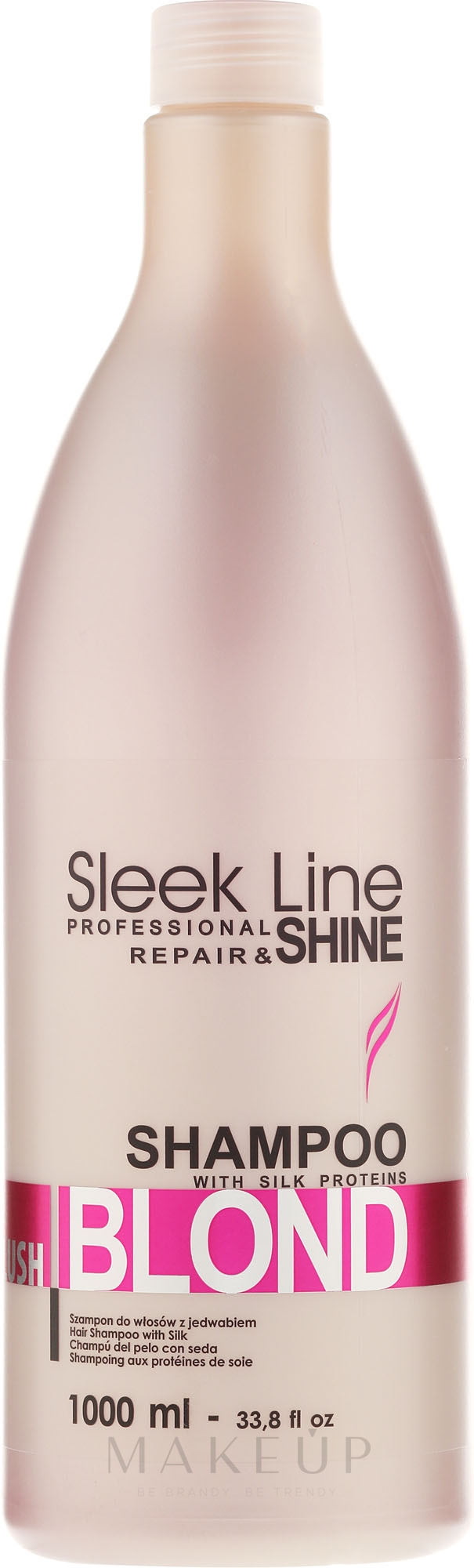 Shampoo für rosa Farbtöne für blondes, aufgehelltes und graues Haar - Stapiz Sleek Line Blush Blond Shampoo — Bild 1000 ml