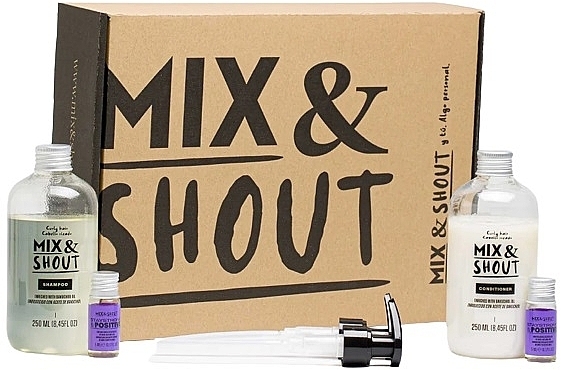 Set für lockiges Haar - Mix & Shout Protector (sham/250ml + condit/250ml + ampoul/2x5ml) — Bild N1
