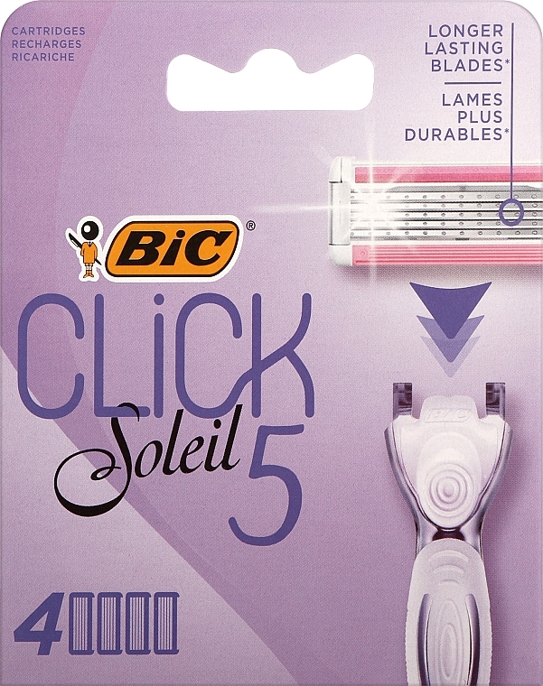 Ersatzklingen 4 St. - Bic Click 5 Soleil Sensitive — Bild N1