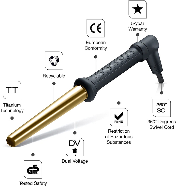 Lockenstab 18-25 mm - Golden Curl The Gold Curler  — Bild N4